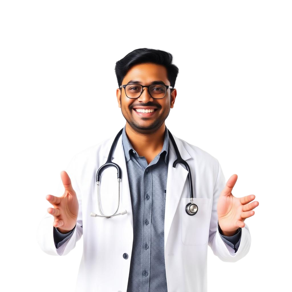 Specialist doctor welcoming international patients